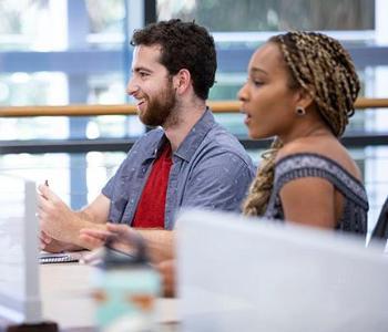A group of students networking